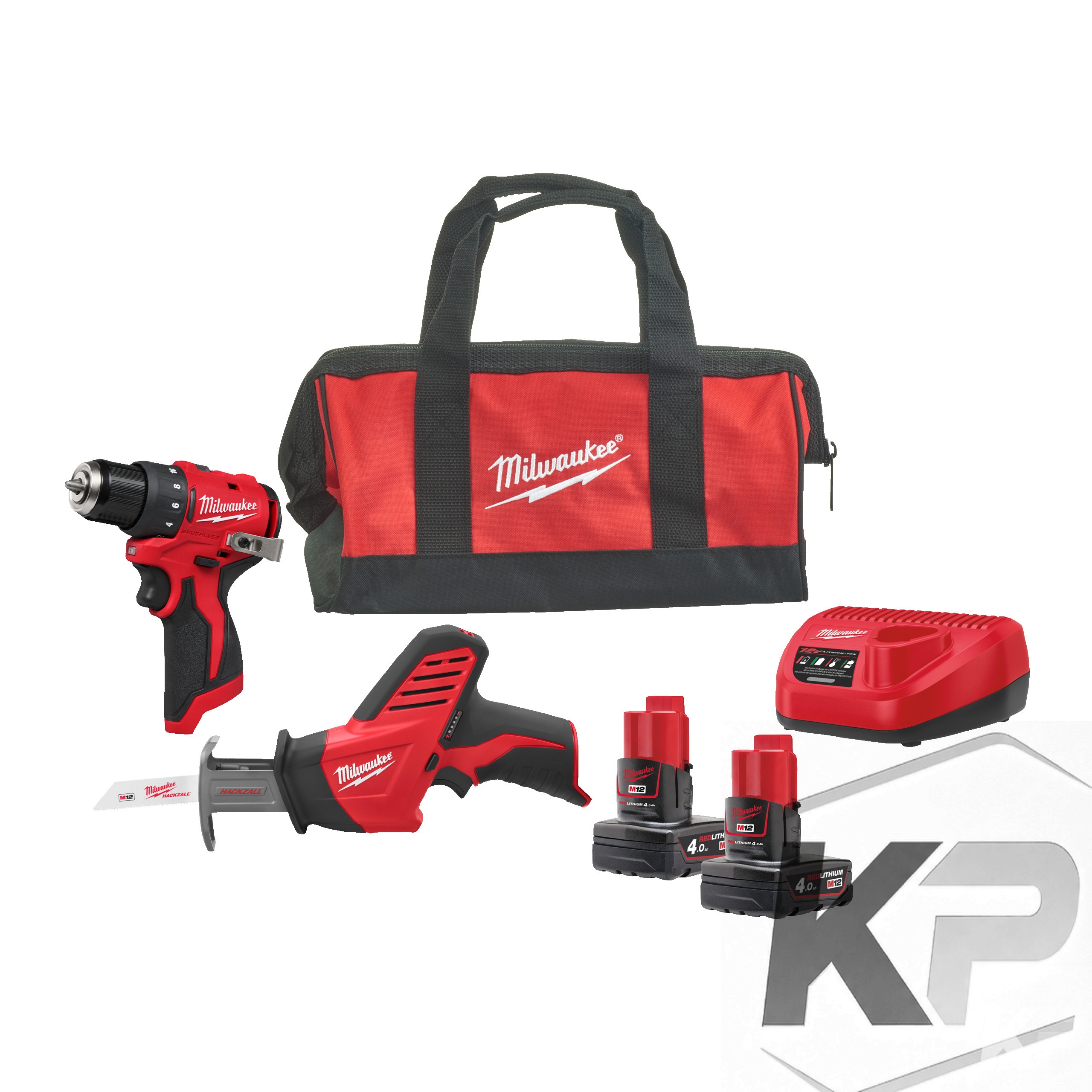 Milwaukee® M12 BLPP2A-402B Bezszczotkowy Powerpack BLDDRC + C12 HZ