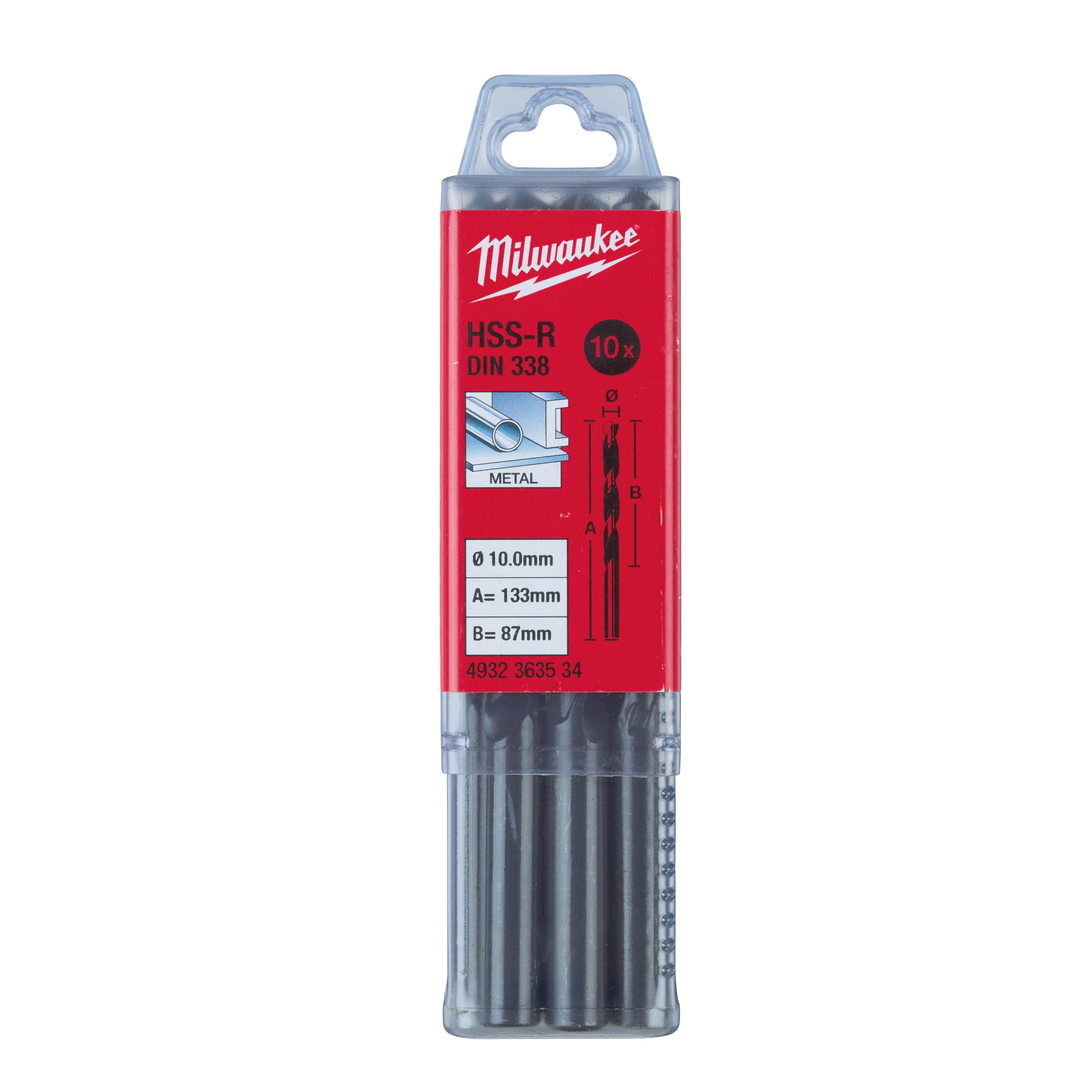 Milwaukee® Wiertła do metalu — HSSR 10.0 x 133 - 10 pcs - obrazek 2