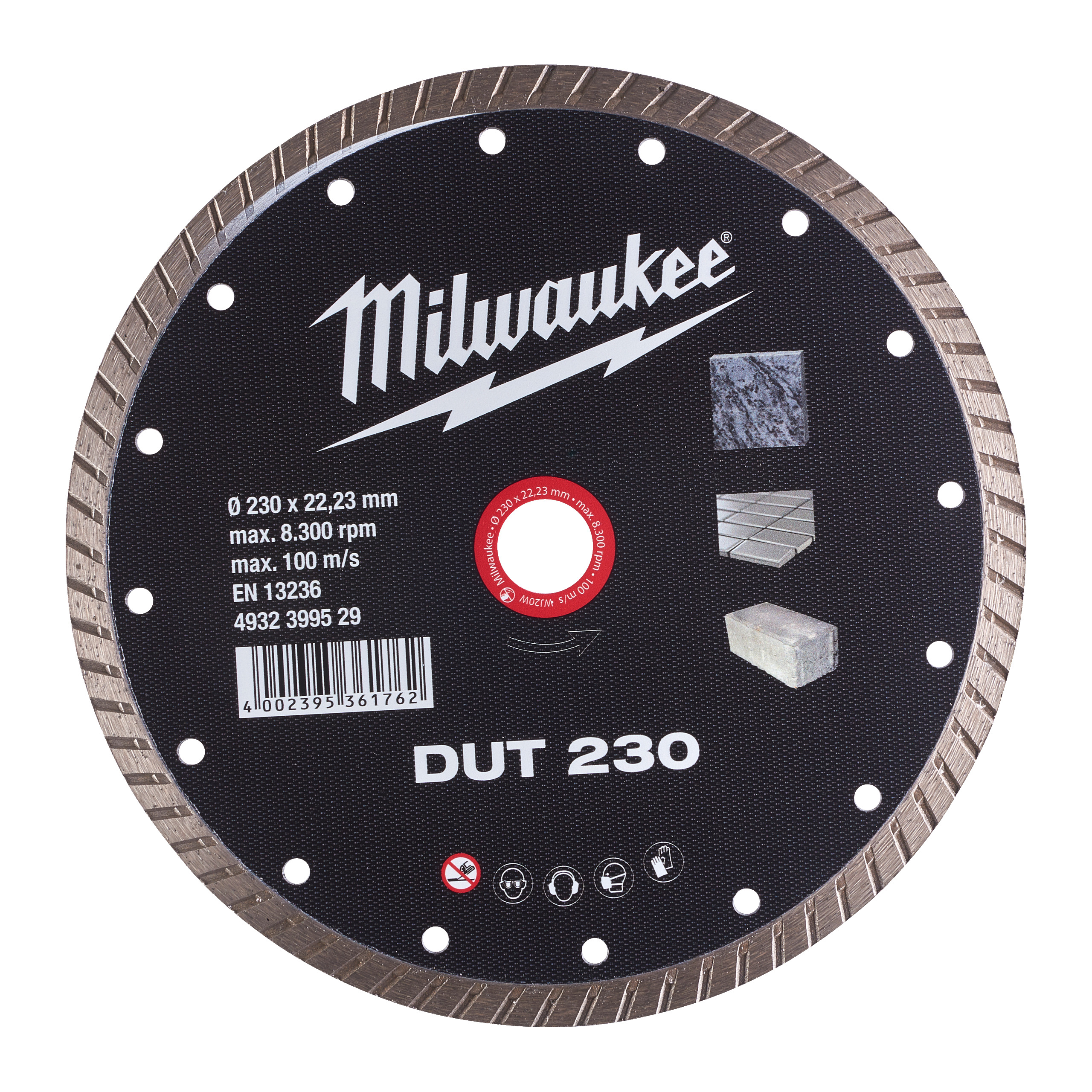 Milwaukee® Diamentowe tarcze tnące — DUT 230 mm - 1 pc