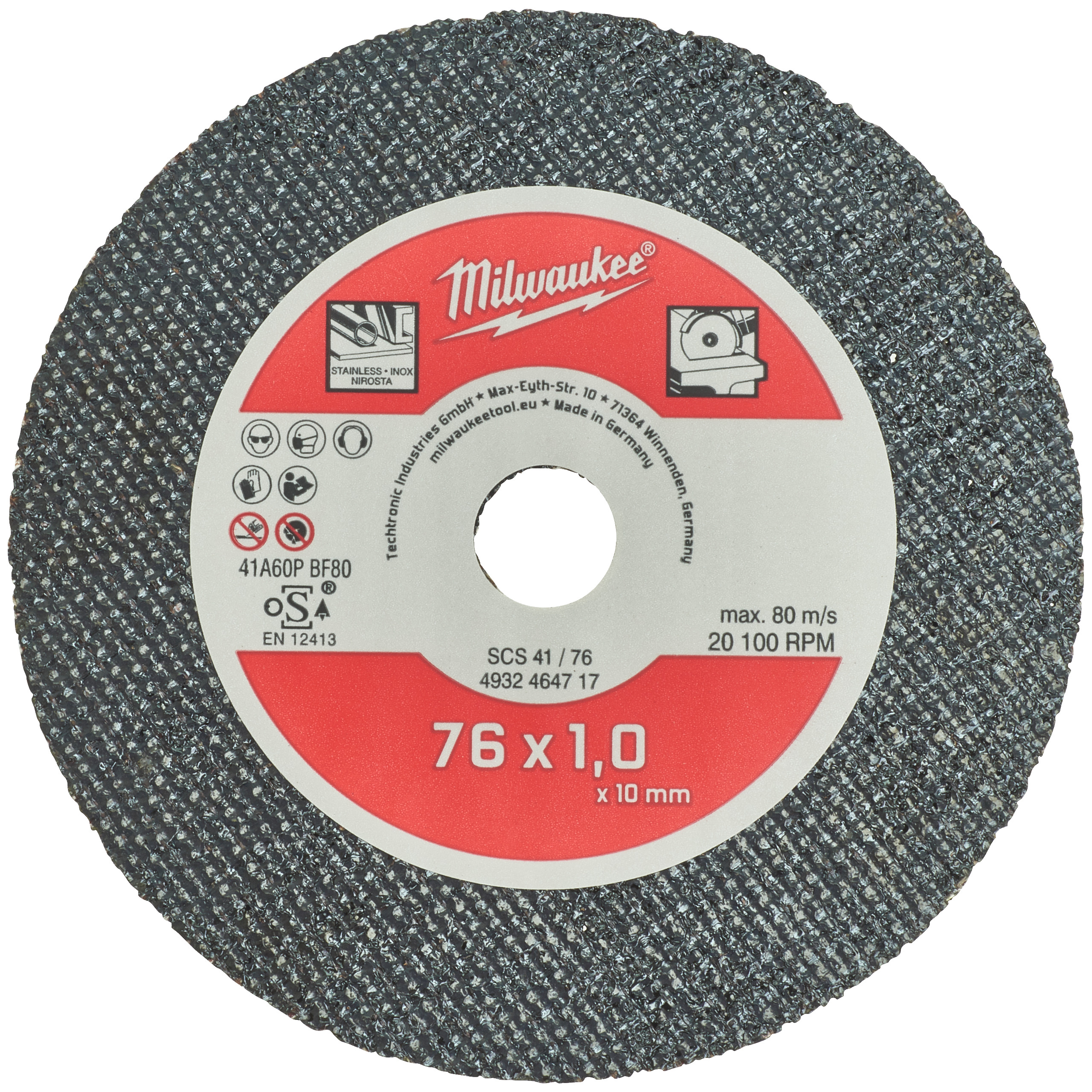 Milwaukee® Tarcze ścierne — SCS 41/76 x 1 x 10 mm - 5 pcs