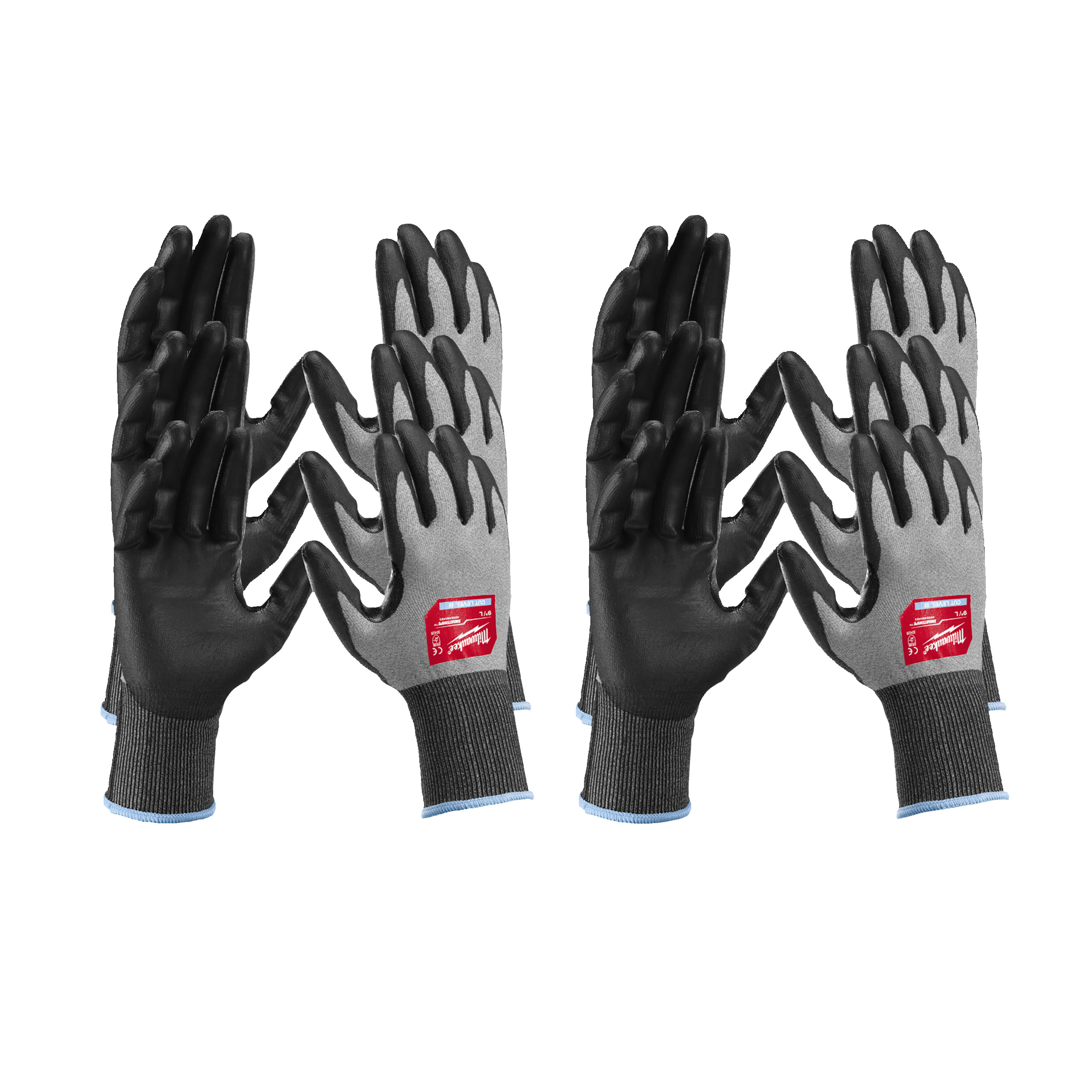 Milwaukee® Rękawice ochronne — Pack Hi-Dex Cut B Gloves - S/7 - 12pc