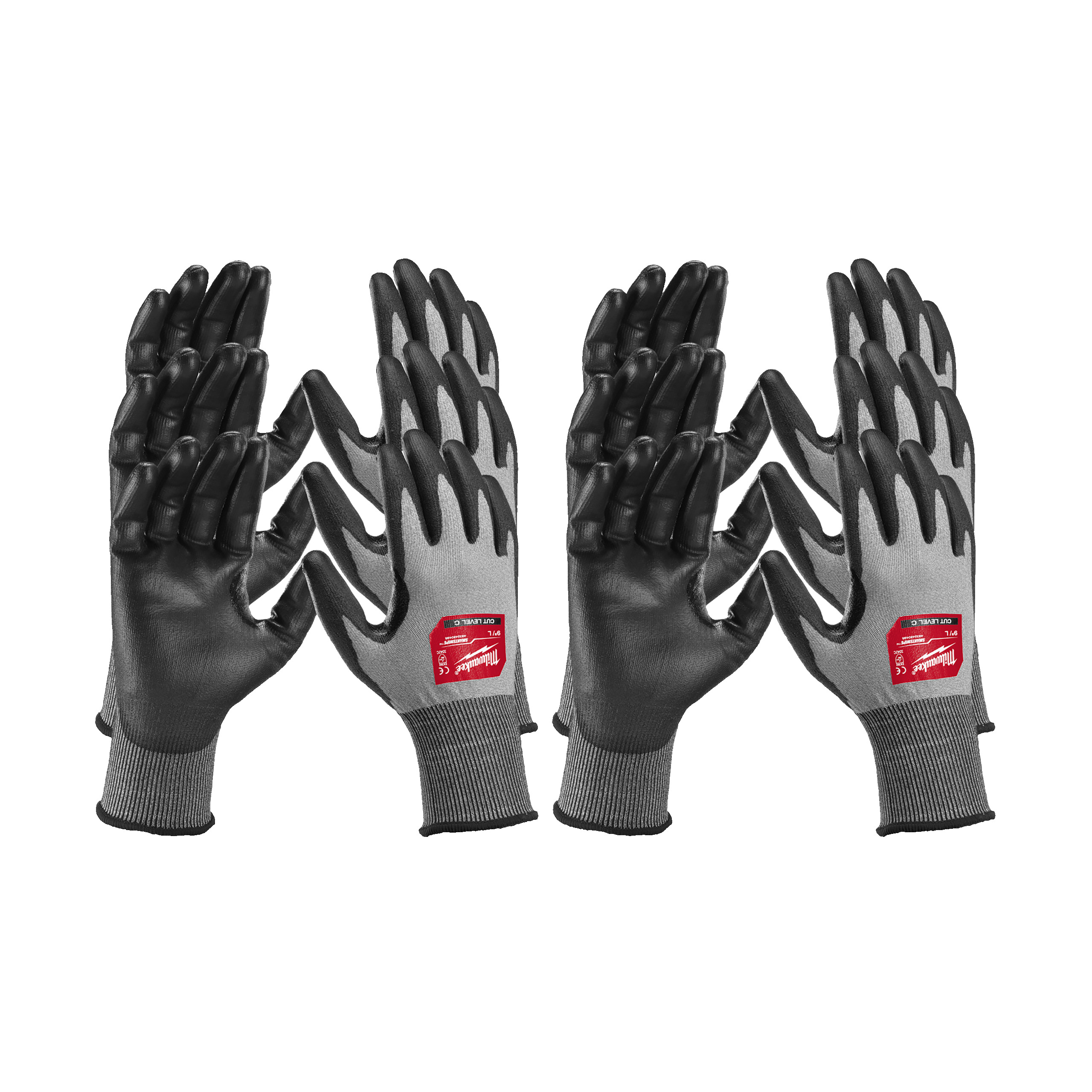 Milwaukee® Rękawice ochronne — Pack Hi-Dex Cut C Gloves - 9/L - 12pc