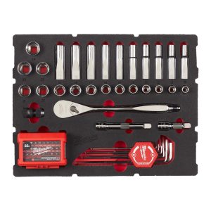 Milwaukee® Wkładki piankowe PACKOUT™ — 1/2" Ratchet and Socket and Hex Key Set Foam Insert