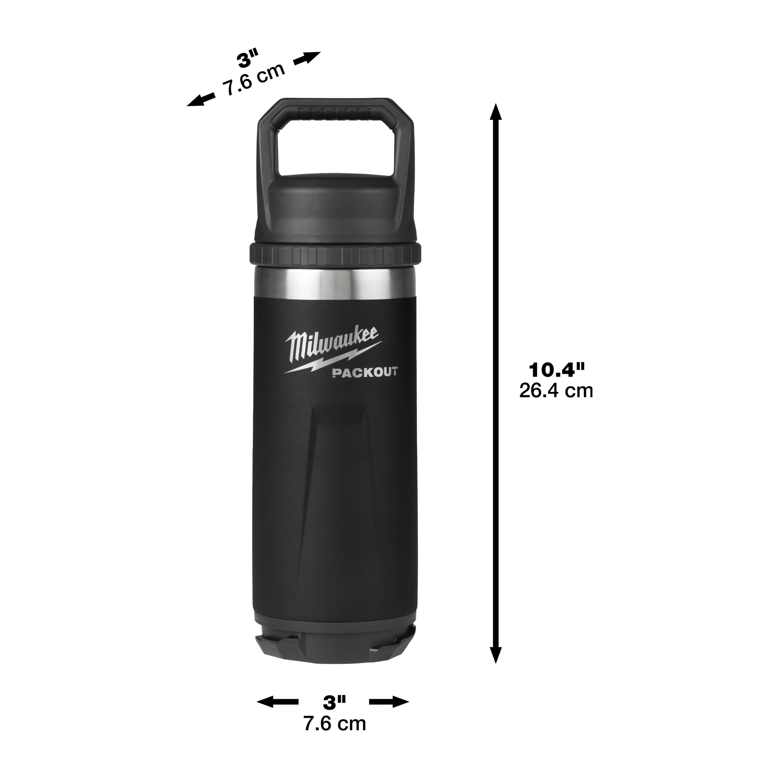 Milwaukee® Kubki i lodówki PACKOUT — Packout Bottle 710 ml Chug Lid Black - obrazek 4