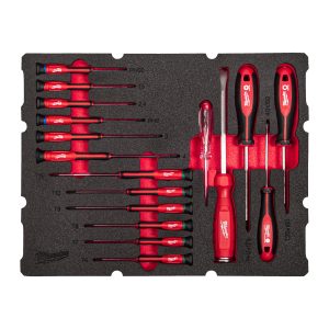 Milwaukee® Wkładki piankowe PACKOUT™ — 17 pc Packout Drawer Precision Screwdriver Foam Insert Set