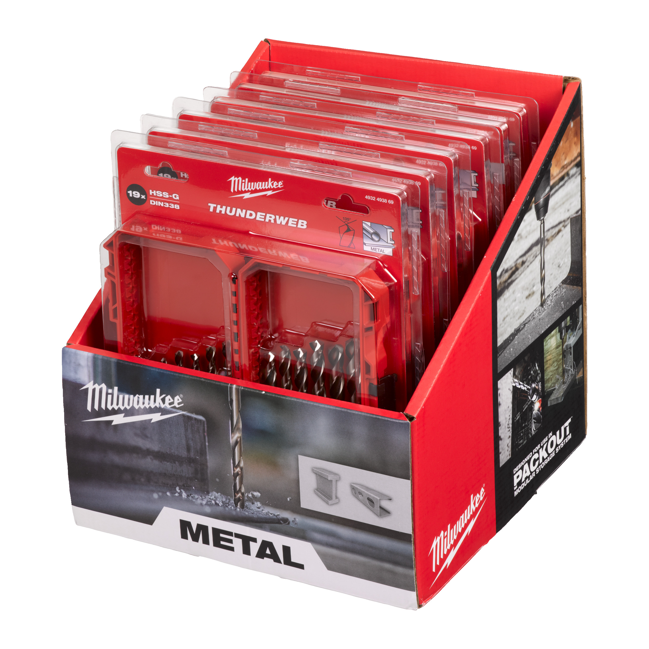 Milwaukee® Wiertła do metalu — HSS-G Thunderweb Set - 19 pc - obrazek 3