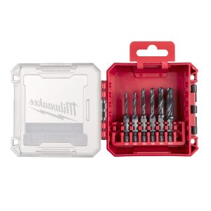 Milwaukee® Wiertła do metalu — 1/4" HSS-G Combi Drill Tap Set - 6 pc
