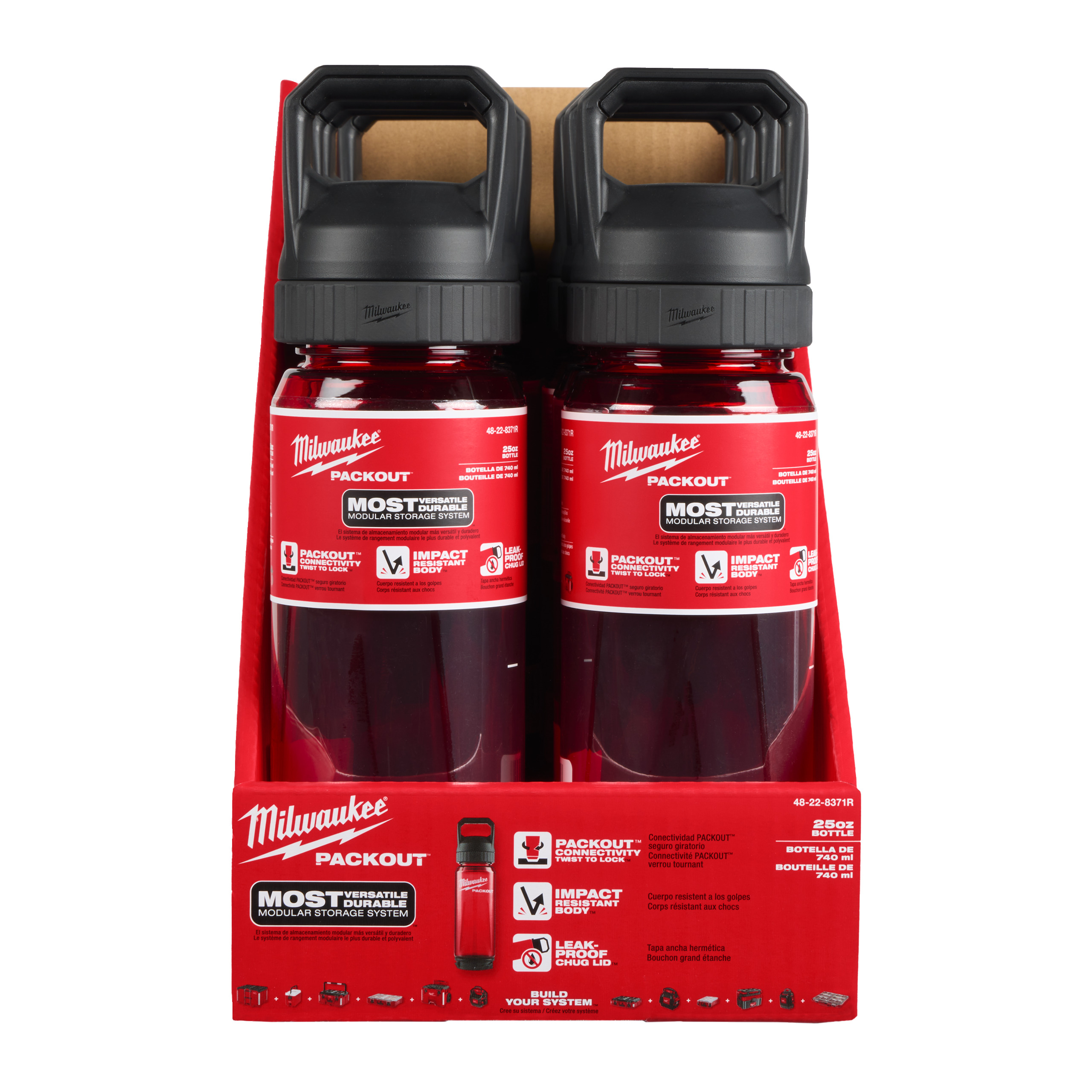 Milwaukee® PACKOUT Butelka plastikowa 740 ml - obrazek 2