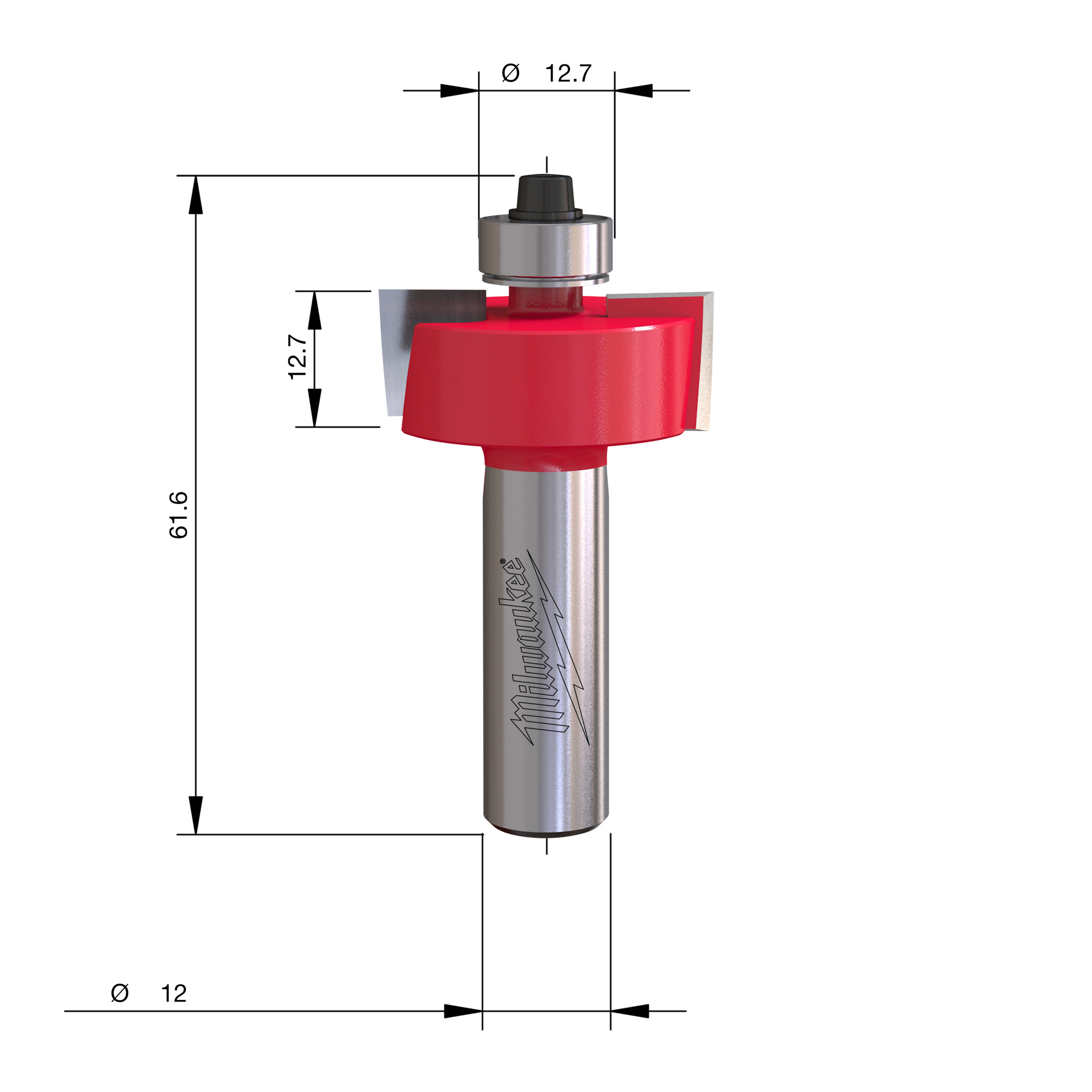 Milwaukee® Frezy chwytowe — Rtr B. S12 Rebater 31.7/9.5mm - 1 pc - obrazek 2